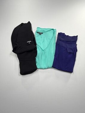 Express Womens Tops Bundle Lot 3 Small Black Blue Mint Short Sleeve Work